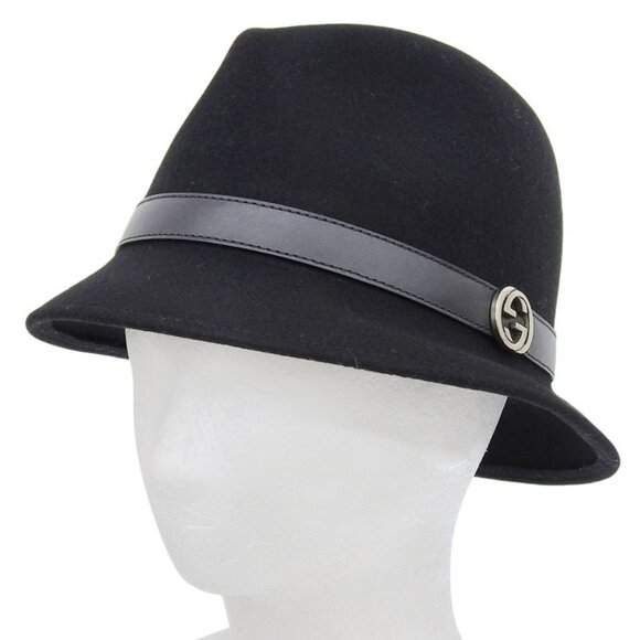 Gucci Wool Leather with Interlocking Felt Hat main image 11